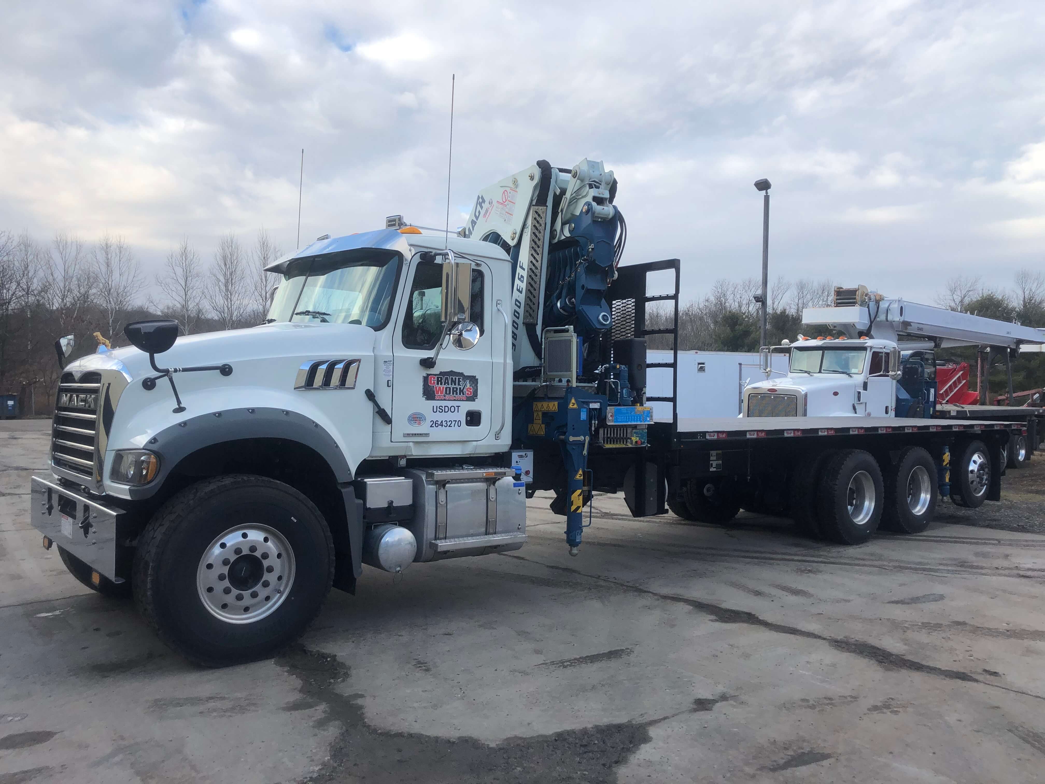 Bucket trucks, oil equipment, grapple trucks & boom trucks for rent